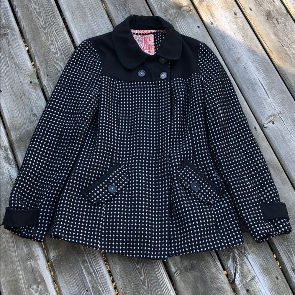 Billabong Wool Blend Lined Coat